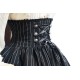 Surface Spell Gothic Striped Daily Corset Skirt